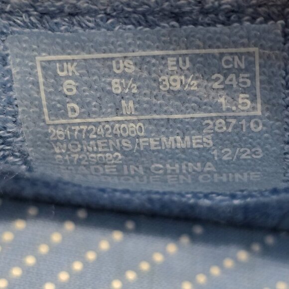 CLOUDSTEPPERS CLARKS BREEZE STEP II DENIM BLUE WHITE STRIPE WOMENS SIZE 6 EUC - Picture 3 of 8